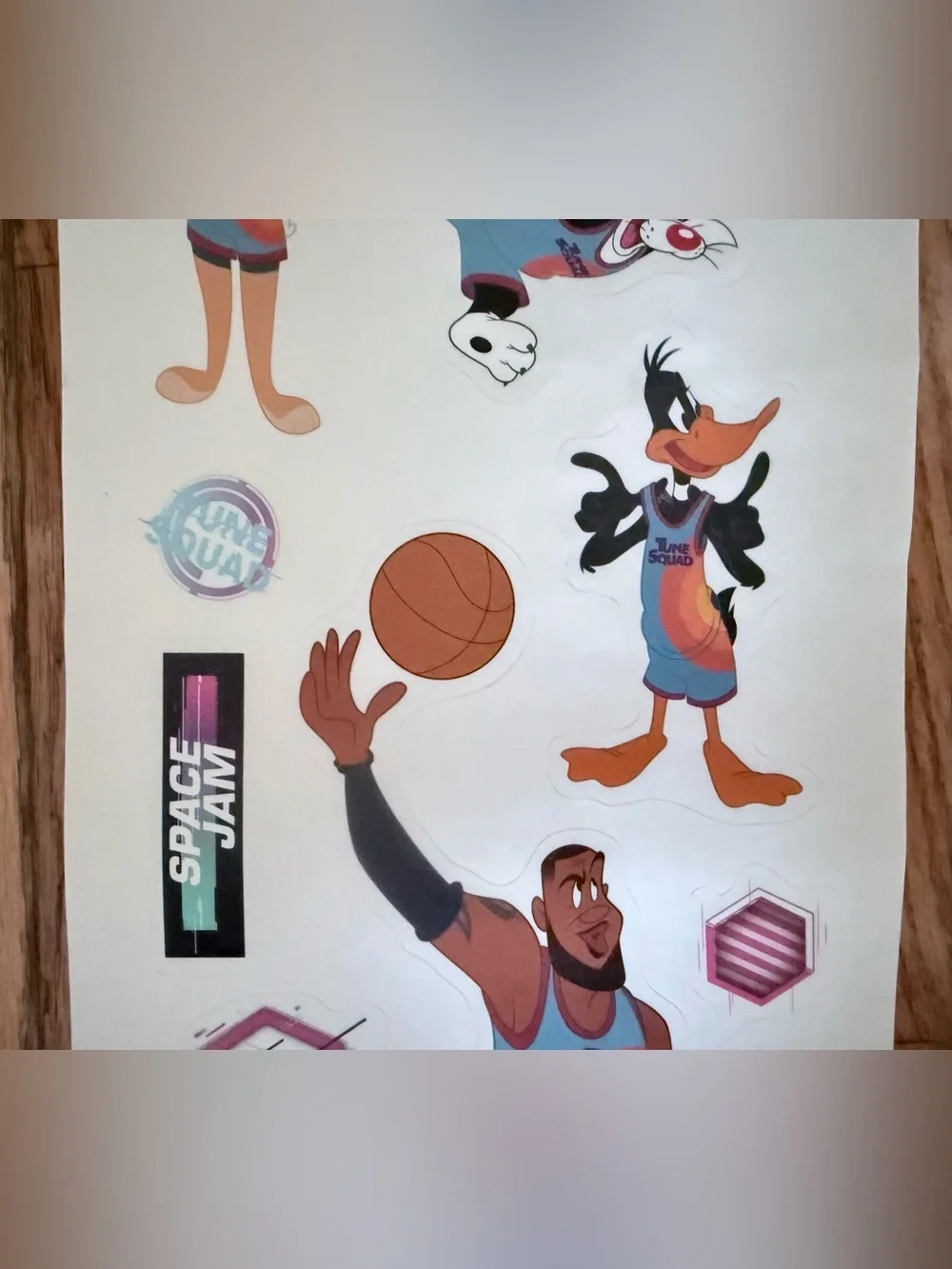 Lot of 10 Space Jam Peel & Stick Wall Decals - 100 Total